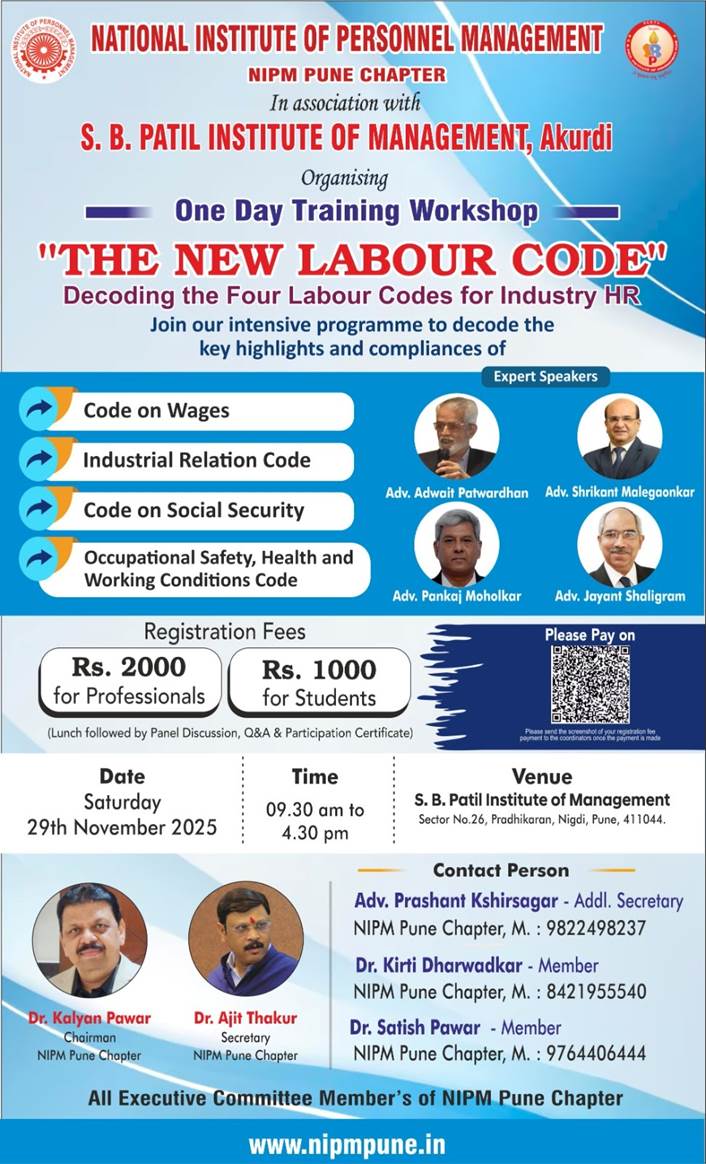 'One Day Training Workshop THE NEW LABOUR CODE