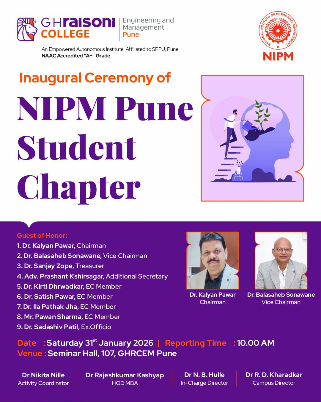 Inaugural ceremony of NIPM Pune Student Chapter